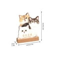 thumbnail image 3 of NWOKYZGH Cutes and s Monthly Desk Calendar - Gift for Pet Lovers 3D Pet Table Calendar with Wooden Base and Planning Pages, Kitten theme Desktop Planner for Home office and Room, 3 of 9