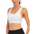 thumbnail image 4 of SHCKE Women's Medium Support Sports Bras Cross Back Yoga Bra Wide Hem Activewear Tops With Removable Cup, 4 of 6