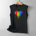 thumbnail image 4 of TDYHUAO Rainbow Heart Tank Tops for Women Summer Crew Neck Sleeveless LGBTQ Shirt Casual Vacation Tanks Lesbian Tank Top, 4 of 5