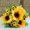 Yellow, variant on Clearance sale!1 Bouquet Lifelike Artificial Sunflower Artificial Plastic Sunflower Heads Home Party Decorations Props New