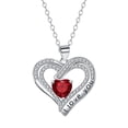 thumbnail image 2 of HongHeng Necklaces for Women Birthstone Heart Necklace Jewelry for Wife Girlfriend Woman Necklace Mother's Day Gift, 2 of 5