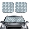 thumbnail image 2 of Bingfone bead tree winter Windshield Sun Shade 2-Piece Foldable Car Front Window Sunshade for Most Sedans SUV Truck - Medium, 2 of 7