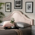 thumbnail image 4 of Baxton Studio Rita Velvet and Wood Full Headboard in Light Pink, 4 of 6