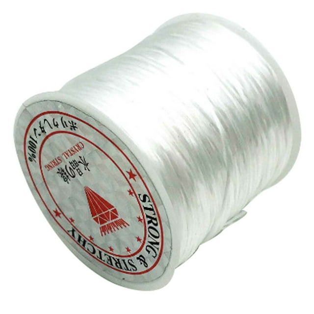 60M Beading Thread DIY Portable Elastic Cord Threads Strong Crafts Handicraft Indoor House Wristband Pendant Jewelry Making String Artcraft Accessories White