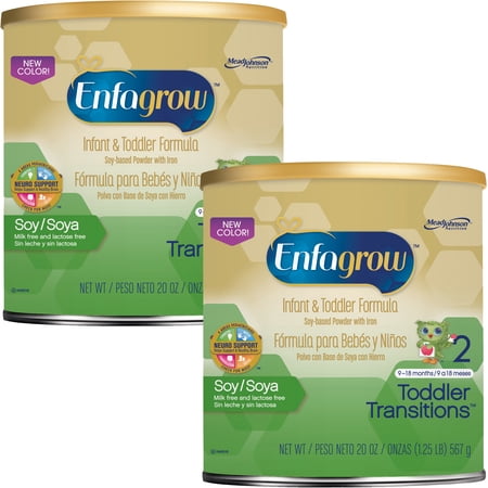 Enfagrow Toddler Transitions Soy Infant & Toddler Formula Powder 21 oz. Can, Buy 2 Save $5.00