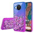 thumbnail image 2 of Nokia X100 Liquid Glitter Case Cover with Tempered Glass for Phone Case for Nokia X100 - Purple/Blue, 2 of 5