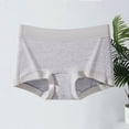 thumbnail image 4 of IFNWSV Mid Rise Seamless Underwear Breathable High Stretch Lift Butt Bikini Panties for Women Comfort Fit Gray M, 4 of 5