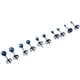 thumbnail image 5 of 5 pares de aretes de bola redonda de acero inoxidable de 2 mm a 6 mm, 20 con Azul, 5 of 6