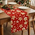 thumbnail image 2 of Christmas Table Runner Gingerbread Candy Christmas Table Decorations for Home Dinner Kitchen Red Snowflake Stockings Dresser Runners Seasonal Winter Xmas Holiday Party Decor 48 Inches, 2 of 8