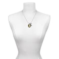 thumbnail image 3 of Delight Jewelry Silvertone Oval - Black Cameo - - Love and Lock Charm Necklace, 18"+1", 3 of 4