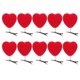 thumbnail image 1 of 10pcs Adorable Loving Heart Hair Clip Hair Pin Bobby Pin Hair Barrette for Kids Girls (Red), 1 of 2