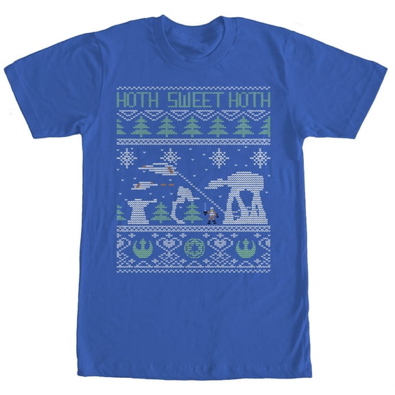 Men's Star Wars Ugly Christmas Hoth Sweet Hoth  Graphic Tee Royal X Large