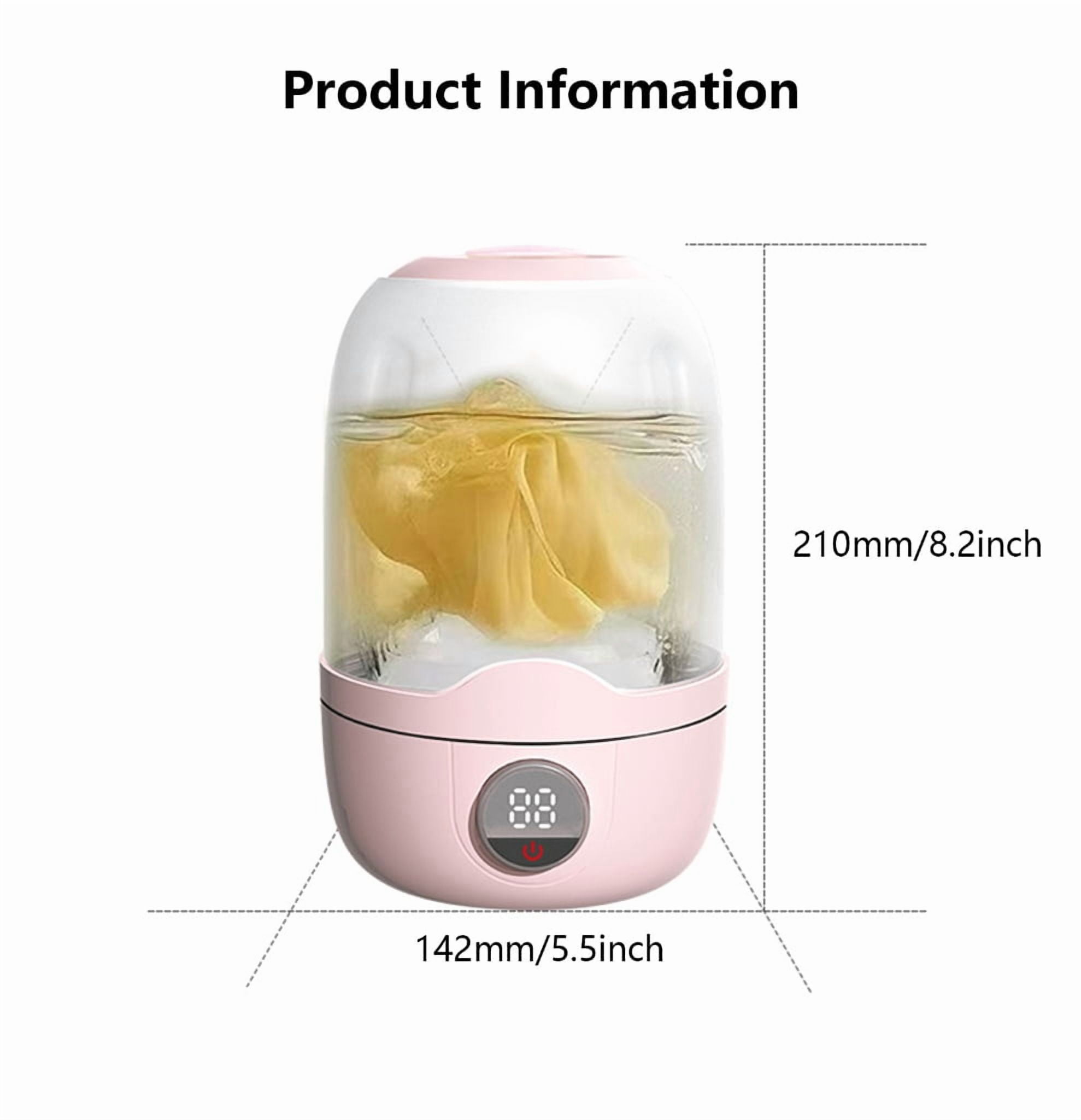 Zeiwohndc 1.1L Portable Wireless Mini Washer For Underwear Baby Clothes Cleaning