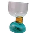 thumbnail image 2 of Copas de vidrio de colores, vaso de champán, taza de café, taza de agua, vasos para bebidas, vidrio base azul, 2 of 7