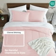 thumbnail image 2 of Swift Home 6PC Rose Blush Twin Bedding Set Comforter, Sheets, Pillowcases, Bedskirt, Shams, 2 of 5
