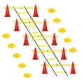 thumbnail image 1 of ASENVER Hurdle Ladder Triangle Marker Cone Pad Disk Hurdle Multifunctional Set, 1 of 5