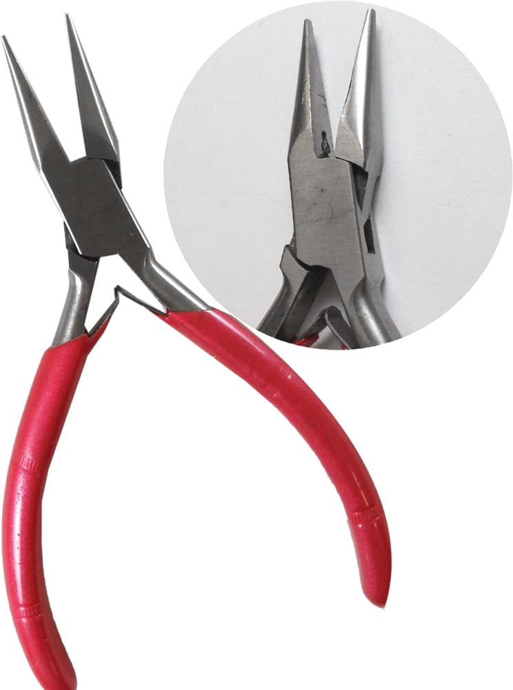 5 Inch Brushed Stainless Steel Long Nose Pliers With Double Spring Action(ToolUSA: S8-27530)