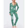 thumbnail image 2 of Pijama navideño Y2k para mujer, monos de manga larga con cuello en V y botones, ropa de dormir suave, ropa de dormir femenina, 2 of 4