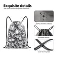 thumbnail image 4 of Disketp Monochrome Botanical Illustration Print Drawstring Backpack Drawstring Gym Bags Draw String Bags for Sports, Gym, Travel, Swimming, Beach-Medium, 4 of 6