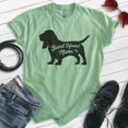 thumbnail image 2 of Basset Hound Mama, Unisex Women's Shirt, Basset Hound Owner, Funny Dog Mama Gift, Heather Apple Green, Large, 2 of 6