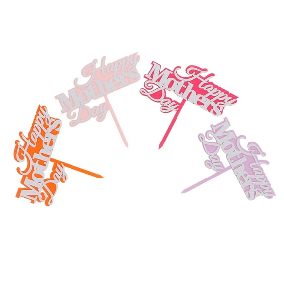 WHAMVOX Assorted Color Acrylic Cake Topper for Decor Perfect for Mother's Day Celebrations 12pcs