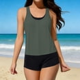 thumbnail image 5 of Nmnitkp 3 Piece Tankinis Swimsuits for Women, Back Cross Tummy Control Swim Bathing Suits, Athletic Plus Size Modest Swimwear, 5 of 5
