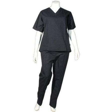 

Crest Unisex Scrub Uniform Set - Pack of 3 Sets - Black (XS-Regular)