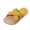 Yellow, variant on Bkhluea Women Slide Sandals Cross Strap Slip On Shoes Comfortable For Beach Travel Casual Daily Outdoor Activities
