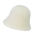 thumbnail image 5 of Winter Hats for Women Fleece Lined Beanie Knit Chunky Womens Snow Cap Women's Winter Plush Bucket Hat Windproof Warm Earprotection Fisherman's Hat White, 5 of 7