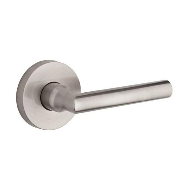 Baldwin PS.TUB.CRR.150 Passage Tube Lever & Contemporary Round Rose, Satin Nickel