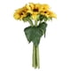 thumbnail image 2 of Juego de flores artificiales Sincero de girasol realista para decoración del hogar boda 6 piezas, 2 of 10