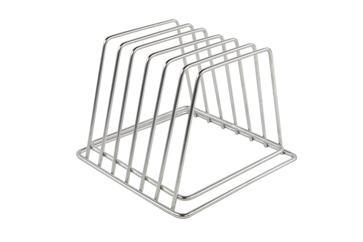 Commercial Cutting Board Rack Stainless Steel, Compact Holds 6 Full Size Boards
