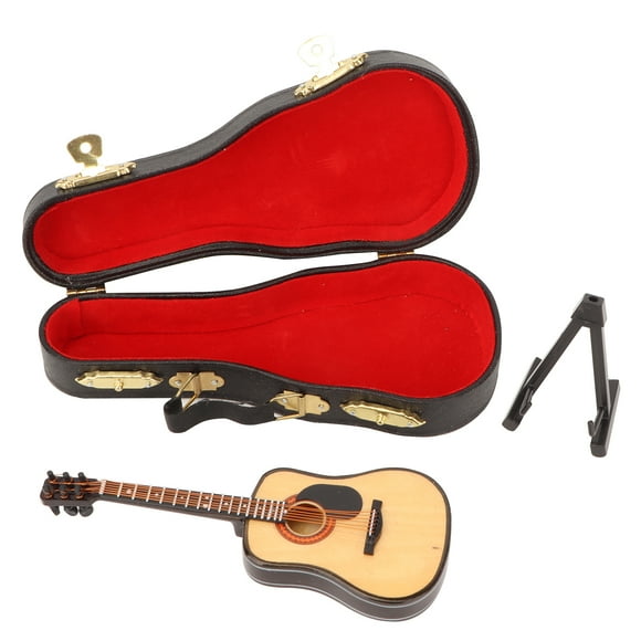 Modelo de guitarra Bling Bling miniatura madera réplica instrumento musical