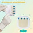 thumbnail image 2 of 10 Pack Hydrocolloid Dressing 4x4 Inch Large Patch Bandages Self Adhesive Wound Dressing Pads Thin Waterproof Band Aid for Bedsore Burn Blister Acne Care Wound Care (4 * 4 inch), 2 of 5