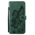 thumbnail image 3 of Feishell Wallet Case For Samsung A03S, Magnetic Folio Card Slots Holder Kickstand Premium PU Leather Butterfly Patterned Embossed with Wrist Strap Cover For Samsung Galaxy A03S, Green, 3 of 13