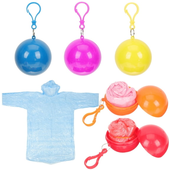 YSNOOWE Orange Raincoats for Camping Emergency 5Pcs