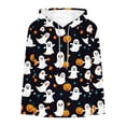 thumbnail image 5 of Frostluinai Womens Oversized Sherpa Pullover Hoodie with Pockets Fuzzy Fleece Sweatshirt Halloween Ghosts Pumpkin Print Fluffy Hooded Sweatshirts, 5 of 7