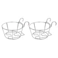 thumbnail image 1 of 2 Pcs Support de Pot de Fleurs Suspendu en Acier Inoxydable Argenté pour Rangement sur Balcon Mur 6.3 Pouces, 1 of 9