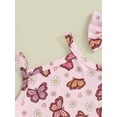 thumbnail image 6 of Musuos Baby Girls Summer Shorts Sets 6 12 18 24M Sleeveless Floral Butterfly Print Camisole Ruffle Shorts Headband Sets, 6 of 10