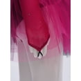 thumbnail image 5 of Doomiva Kids Girls Shiny Rhinestone Figure Ice Skating Dress Long Sleeve Ballet Lyrical Dance Dress for Performance Black Hot Pink 8, 5 of 7