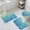 Turquoise, variant on Turquoise Blue Teal Bath Mat 3 Piece Bathroom Rug Set, Chic Stained Glass Texture Aesthetic Non Slip Bath Rug Contour Mat and Toilet Lid Cover, Absorbent Shower Mats Soft Bath Rugs and Mats Sets