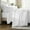 White, variant on Superior Chloe 100% Cotton Percale Linen Texture Duvet Cover Set, Full/ Queen, White