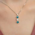 thumbnail image 3 of Gem Stone King 925 Silver and 10K Yellow Gold Lab Grown Diamond Pendant with Chain Topaz Moissanite (1.53 Cttw), 3 of 3