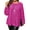 Pink, variant on Cogild Plus Sweaters for Womens Plus Long Sleeves Shirts for Womesn Plus Size Shirts for Women's Long Sleeve Flowing Shirt with Elegant Pleats for Formal Casual Wear