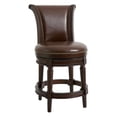 thumbnail image 3 of New Ridge Home Goods Chapman 26" Wood Counter Height Swivel Barstool in Walnut, 3 of 7