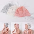 thumbnail image 4 of ITFABS Babies Prop Bonnets, Floral Lace Ruffle Edge Bottom Straps Tie Photography Cap, 4 of 4