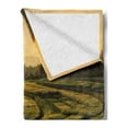 thumbnail image 2 of Country Soft Flannel Fleece Throw Blanket, Barley Field Sunset Samoeng Chiang Mai Thailand Nature Countryside Picture, Cozy Plush for Indoor and Outdoor Use, 60" x 80", Green Yellow, by Ambesonne, 2 of 5