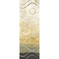 thumbnail image 3 of Coulter, Cynthia 11x24 Black Modern Framed Museum Art Print Titled - Abstract Waves Black-Gold Panel II, 3 of 5