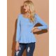 thumbnail image 3 of CamiBásiDe ManLarCon Cuello Redondo Y Peplum Informal PaMujer Azul claro XL, 3 of 6