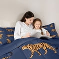 thumbnail image 5 of Castle Fairy Adults Cheetah Wildlife Full Size Comforter Sets,Woodland Animal Bedding Sets, 5 of 8